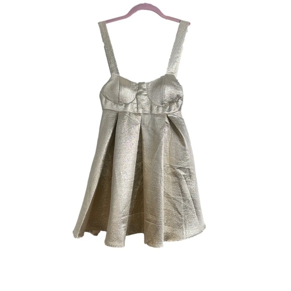 Nwt Collective The Label From ASOS Gold Petite Sleeveless Mini Dress Size 6P - Picture 3 of 8